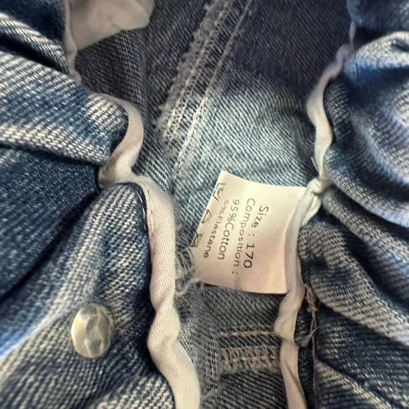 SHEIN Blue Heart Accent Wide Leg Jeans - Picture 3 of 4